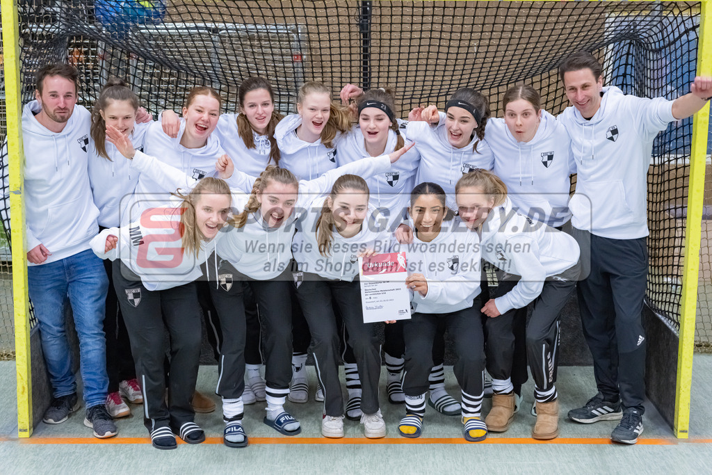 HK_20230226_105354 | Deutsche Meisterschaft WU16 Finale / Ehrungen Harvestehuder THC - 1. Hanauer THC am 26.2.2023 DSC 99, Düsseldorf ,