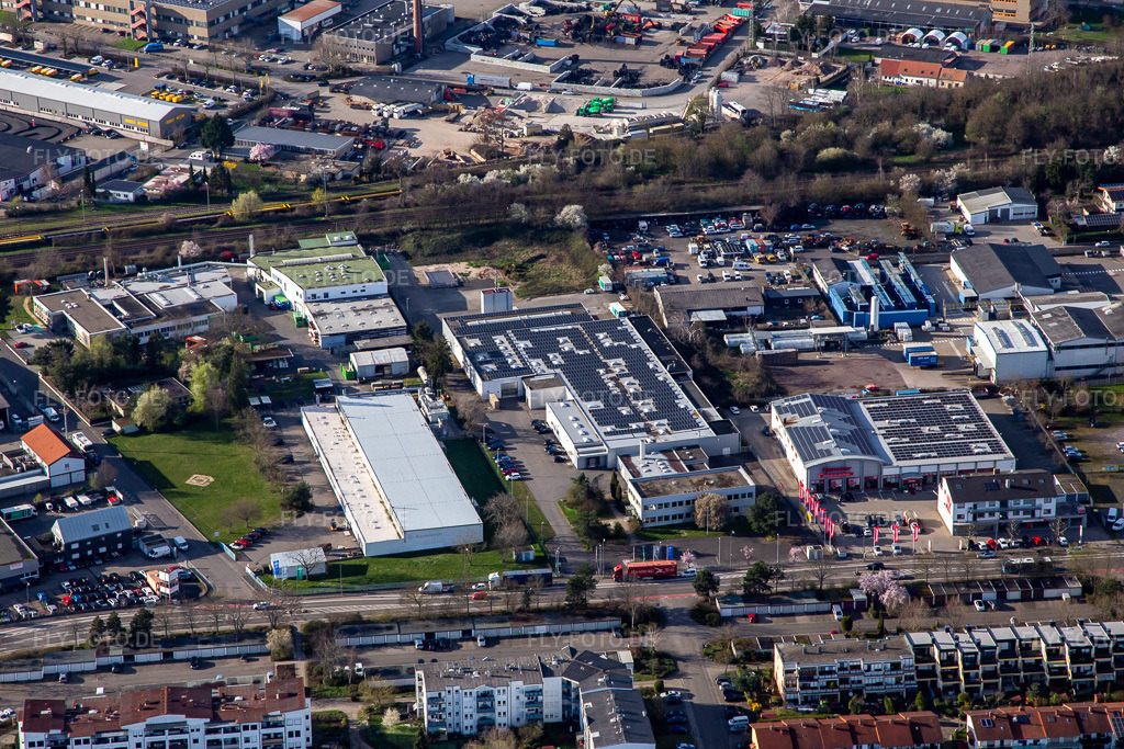 Luftbild: Hammer Fachmarkt am Horstring in Landau in der Pfalz im Bundesland Rheinland-Pfalz in Deutschland. Foto: IMG_139954.jpg vom 14.03.2024 durch Werner Riehm/FLY-FOTO.de