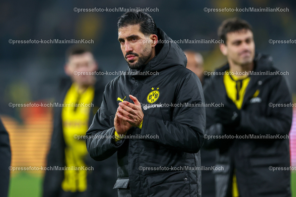 UCL11122401094 | 11.12.2024, UEFA Champions League, Borussia Dortmund - FC Barcelona, 8. Spieltag, Signal Iduna Park, Saison 2024 2025: Emre Can (BVB #23) bei der Abschlussrunde