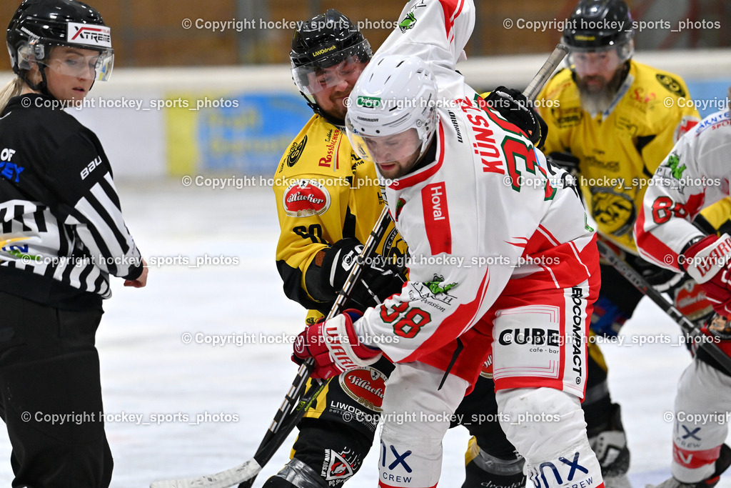EC Spittal Hornets vs. ESV Ferlach 16.12.2023 | Klemm Anja Referee, #98 Thalhammer Dominic, #38 Künstl Kevin