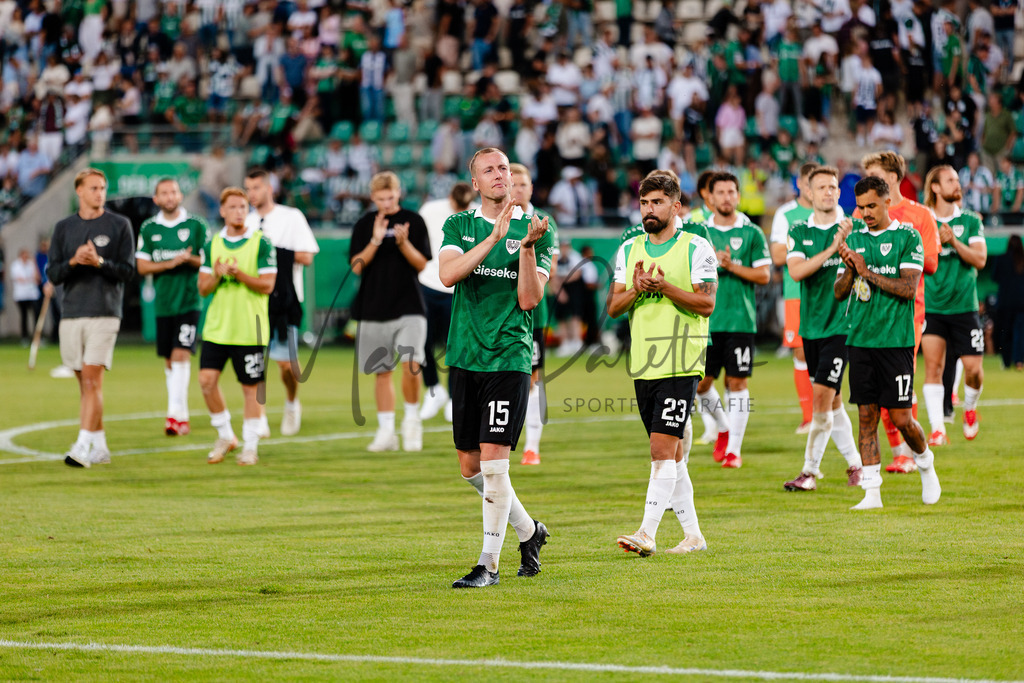 DFB-Pokal 2025/2026, 1. Runde: SC Preußen Münster - Hertha BSC Berlin | Münster, 18.08.2025: DFB-Pokal 2025/2026, 1. Runde, SC Preußen Münster gegen Hertha BSC Berlin im LVM-Preußenstadion in Münster.(Foto: sportfotografie.ms | Markus Paletta) - Realisiert mit Pictrs.com