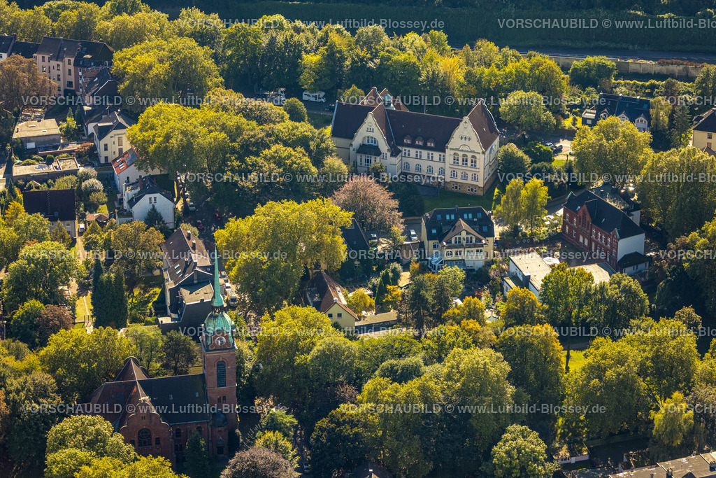 Essen241000773 | Luftbild, Rathaus Kray Stadtverwaltung mit Turm, Kray, Essen, Ruhrgebiet, Nordrhein-Westfalen, Deutschland