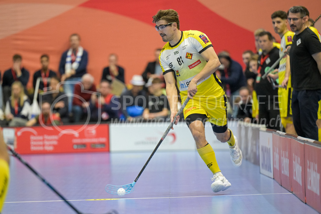 Zug United vs HC Rychenberg - 22. February 2025 | Zug United vs HC RychenbergSporthalle Wankdorf, BernTim Aeschimann (#81 HC Rychenberg Winterthur).Bild: Sportfotografie Markus Aeschimann | www.markus-aeschimann.ch - Realisiert mit Pictrs.com