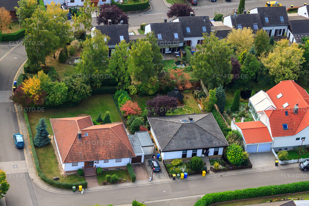 Luftbild: Im Mühlegarten in Eppelsheim im Bundesland Rheinland-Pfalz in Deutschland. Foto: IMG_21674.jpg vom 09.10.2009 durch Werner Riehm/FLY-FOTO.de