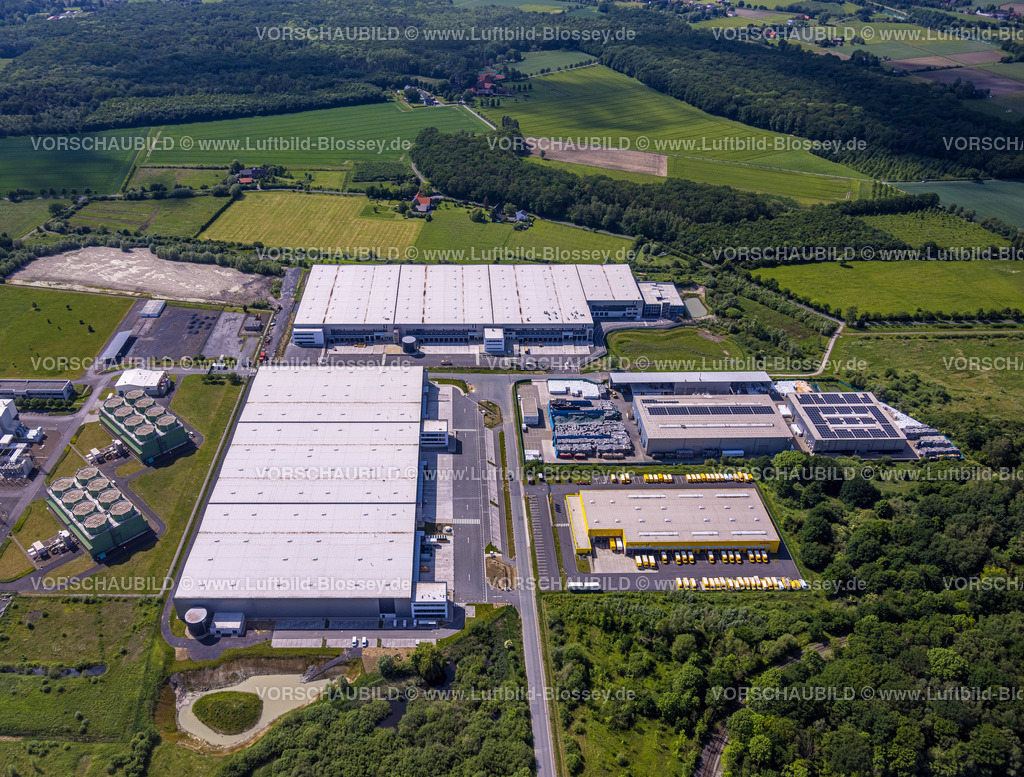 Hamm220504509 | Luftbild, Neubau Arvato Supply Chain Solutions und Picnic E-Food-Lager Logistikzentrum, Trianelstraße, Uentrop, Hamm, Ruhrgebiet, Nordrhein-Westfalen, Deutschland