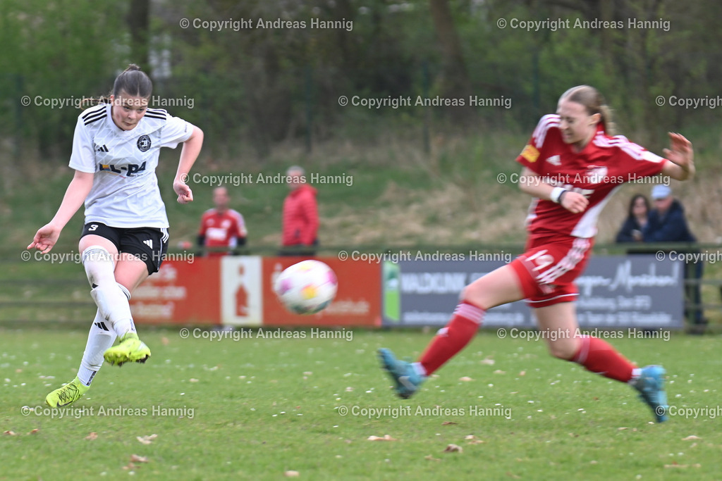 Fußball I Frauen I Saison 2024-25 I Oberliga I FC Jesteburg-Bendestorf - SpVg Aurich Frauen I 13.4.2025 | a-hannig - Realisiert mit Pictrs.com