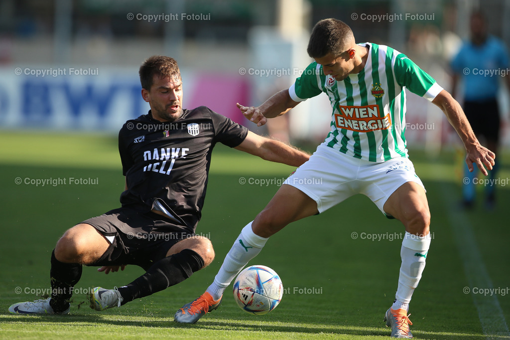 A_LUI_20220814_0017 | SPORT FUSSBALL ADMIRAL BUNDESLIGA  LASK VS RAPID

IM BILD: Filip Stojkovic (LASK), Jonas Auer (Rapid),

FOTO:FOTOLUI/UW