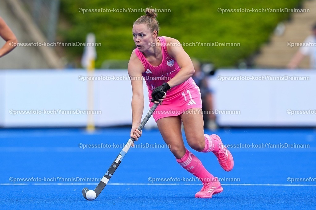 xydrx17082503055 | 17.08.2025, xydrx, Frauen EuroHockey Championship 2025, Finale, Niederlande - Deutschland, Sparkassenpark Mönchengladbach: Lena Micheel (GER #11)