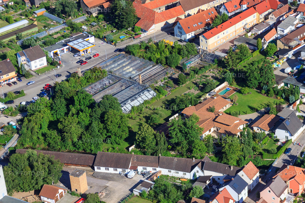 Luftbild: Gewächshäuser an der Lindenstr in Rülzheim im Bundesland Rheinland-Pfalz in Deutschland. Foto: IMG_30739.jpg vom 31.07.2010 durch Werner Riehm/FLY-FOTO.de