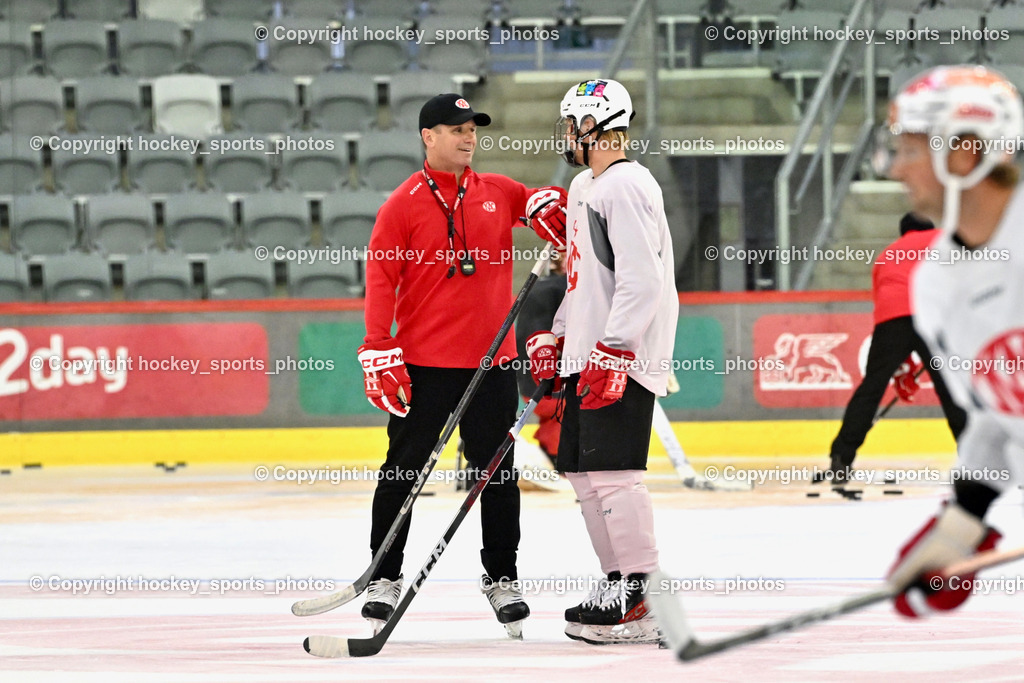 EC KAC Trainingsstart | Kirk Furey Headcoach EC KAC, EC KAC Trainingsstart, EC KAC Trainingsstart am 06.08.2025 in Klagenfurt (Heidi Horten Eishalle ), Austria, (Photo by Bernd Stefan)
