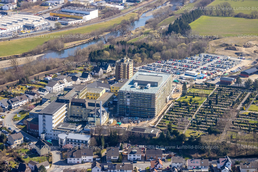 HB-Arnsberg220301973Neheim | Luftbild, Klinikum Hochsauerland in Hüsten, Arnsberg, Sauerland, Nordrhein-Westfalen, Deutschland