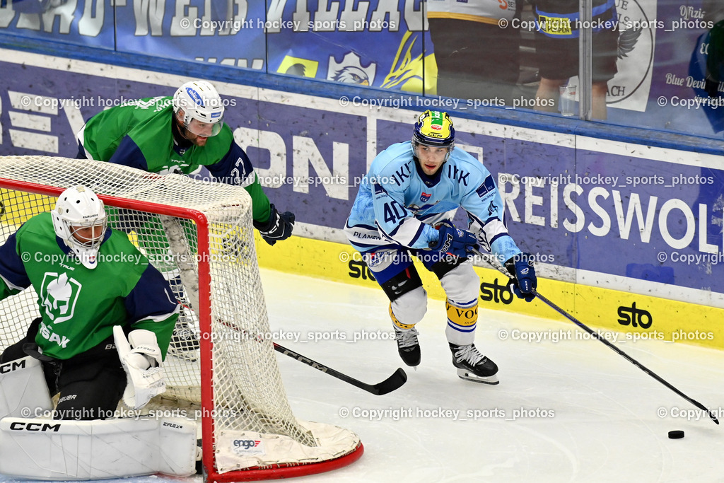 EC iDM Wärmepumpen VSV vs. KHL Sisak | #40 Elias Wallenta EC VSV, EC iDM Wärmepumpen VSV vs. KHL Sisak, EC iDM Wärmepumpen VSV vs. KHL Sisak am 02.09.2025 in Villach (Stadthalle Villach), Austria, (Photo by Bernd Stefan)