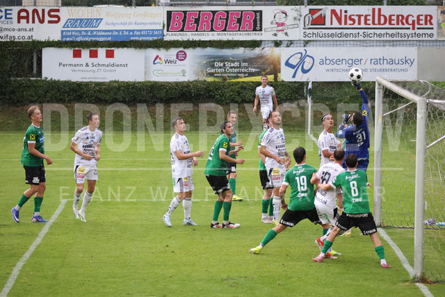 Friendly Match: SC Weiz vs TSV Hartberg in Weiz | Weiz, AUSTRIA, 01.JUL.26 - SOCCER - ADMIRAL Bundesliga, SC Weiz vs TSV Hartberg, test match. The image shows game action.