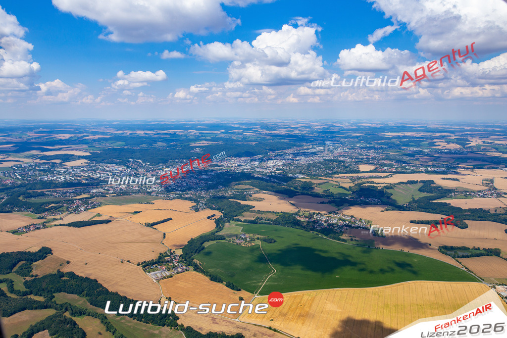 aktuelles Luftbild von Poris Gera - Luftaufnahme wurde 2018 von https://frankenair.de mittels Flugzeug (keine Drohne) erstellt.