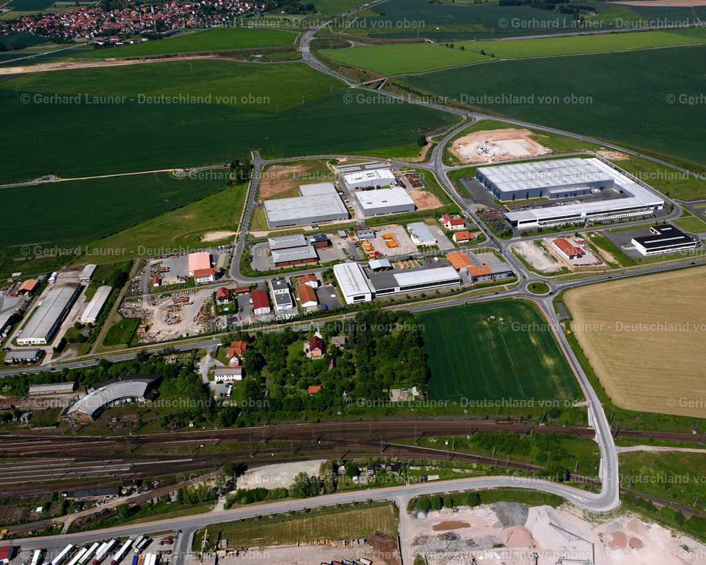 2634470 | LEINEFELDE 09.06.2006 Gewerbegebiet und Firmenansiedlung  in Leinefelde im Bundesland Thüringen, Deutschland // Industrial estate and company settlement  in Leinefelde in the state Thuringia, Germany Foto: Gerhard Launer
