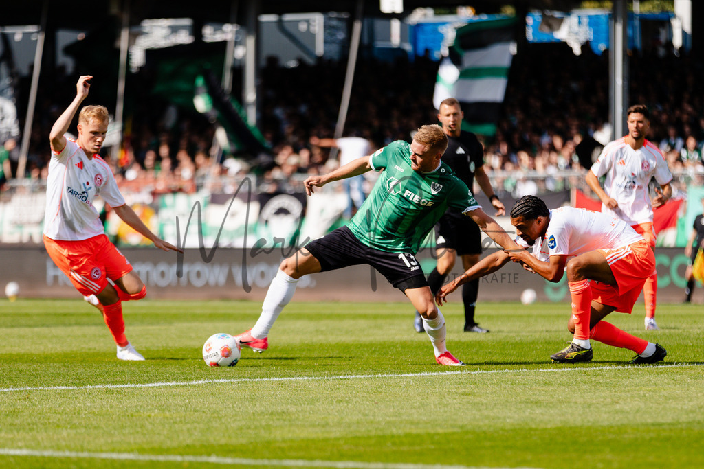 2. Bundesliga, Saison 2025/26, 5. Spieltag : SC Preußen Münster - Fortuna Düsseldorf | Münster, 14.09.2025: 2. Bundesliga, 5. Spieltag, SC Preußen Münster gegen Fortuna Düsseldorf im LVM-Preußenstadion in Münster. Foto: sportfotografie.ms | Markus Paletta - Realisiert mit Pictrs.com