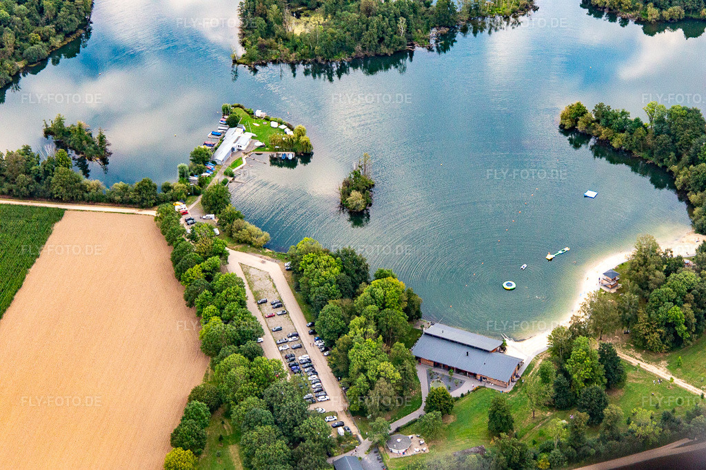 Luftbild: BBC-Brachelener Bootsclub und Aloha Beach House am Kapbuschsee im Ortsteil Brachelen in Hückelhoven im Bundesland Nordrhein-Westfalen in Deutschland.Foto: IMG_143407.jpg vom 07.09.2024 durch Werner Riehm/FLY-FOTO.deBBC.NRWAloha Beachhouse - Aloha Beach House in Hückelhoven