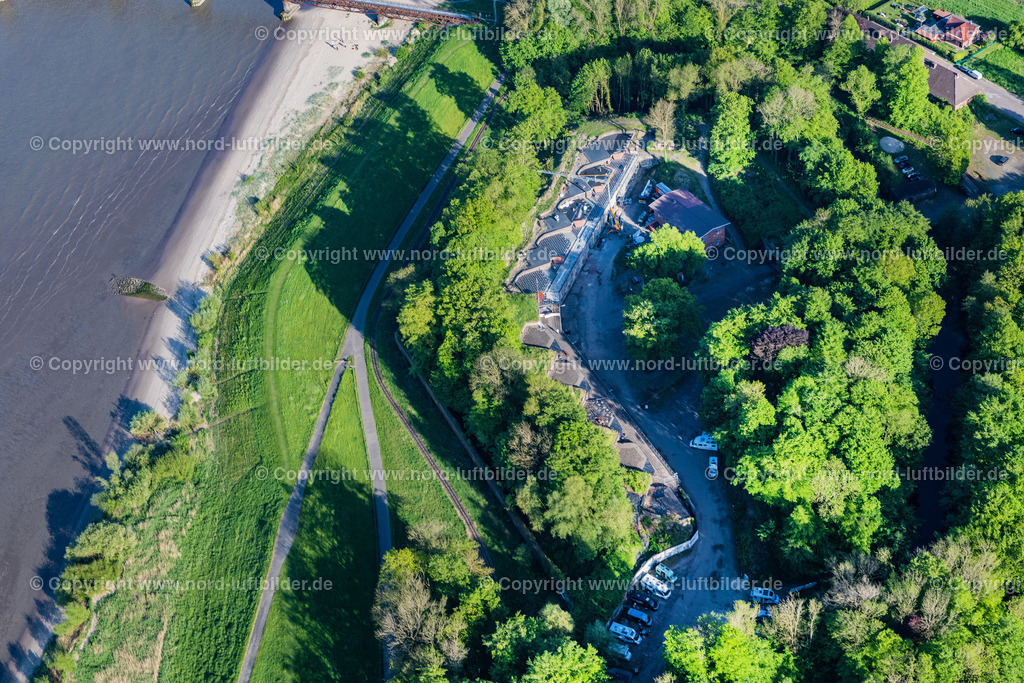 Stade_Bützfleth_Grauer_Ort_ELS_2685140522 | STADE 14.05.2022 Festungsgelände "Grauer Ort" in Abbenfleth an der Elbe in Bützfleth im Bundesland Niedersachsen, Deutschland. // Fortress area "Grauer Ort" in Abbenfleth on the Elbe in Buetzfleth in the state Lower Saxony, Germany. Foto: Martin Elsen