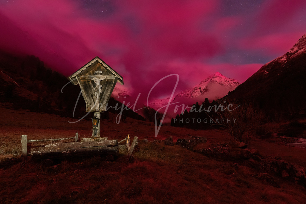 Polarlichter | mit Blick zum Lüsener Fernerkogel