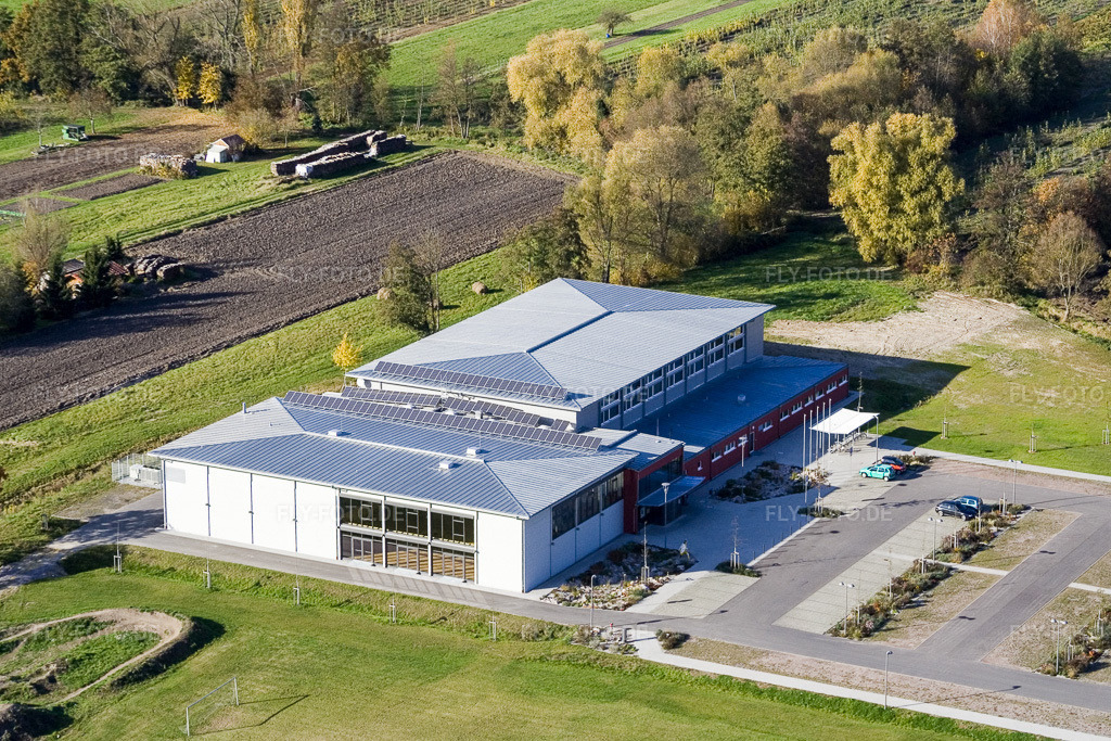 Luftbild: Bienwaldhalle Kandel in Kandel im Bundesland Rheinland-Pfalz in Deutschland. Foto: IMG_8845.jpg vom 05.11.2007 durch Werner Riehm/FLY-FOTO.de