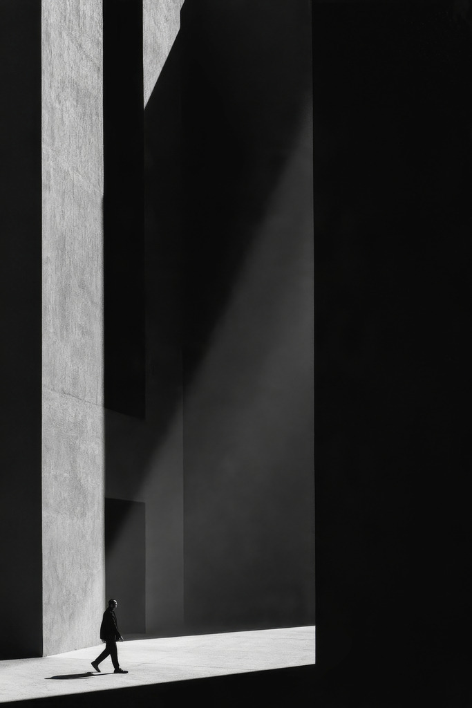 RFH00092 | Mit moderner KI‑generiertes schwarz-weiß Artwork, sorgfältig manuell für den Druck optimiert.