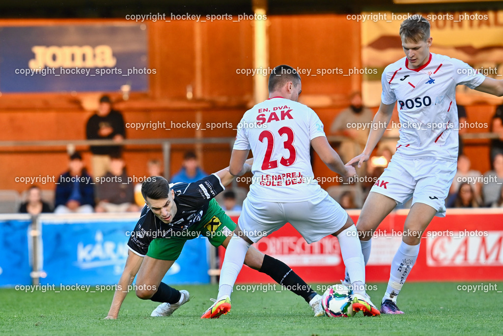 SAK Klagenfurt vs. FC Gleisdorf 09 2.9.2022 | #10 Filip Smoljan, #23 Marko Mitrovic, #5 Matic Pavlic