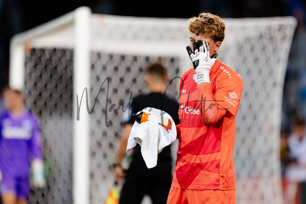 DFB-Pokal 2025/2026, 1. Runde: SC Preußen Münster - Hertha BSC Berlin | Münster, 18.08.2025: DFB-Pokal 2025/2026, 1. Runde, SC Preußen Münster gegen Hertha BSC Berlin im LVM-Preußenstadion in Münster.(Foto: sportfotografie.ms | Markus Paletta) - Realisiert mit Pictrs.com