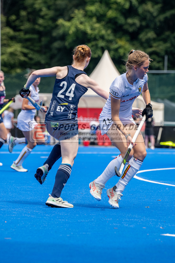 SFE_20230709_0022 | EuroHockey EM U18 Girls Belgium vs Ireland am 09.07.2023 in Krefeld (Gerd-Wellen-Hockeyanlage), Photo: Stephan Fehrmann 2023 (Sports-Gallery)