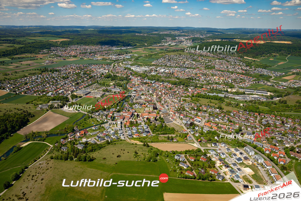 Luftaufnahme von  Herbrechtingen - Die Luftaufnahme wurde 2025 vom UL-Flugzeug heraus erstellt ( keine Drohne ) - Hochauflösende Luftaufnahme - für professionelle Ausdrucke geeignet. Die Geschenkidee !Mit Lizenz und Bildrechte bestellbar