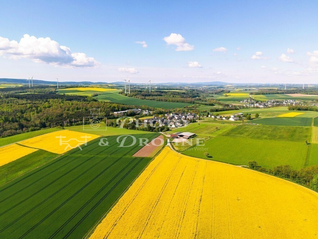 Rayerschied Luftaufnahme-05 | Rayerschied ist ein kleines Dorf im Hunsrück, das in der Nähe von Simmern und Kastellaun liegt. Die Geschichte des Ortes reicht bis ins 13. Jahrhundert zurück und zeugt von einer langen Tradition. Die malerische Landschaft des Hunsrücks mit seinen Wäldern und Wiesen sowie die zahlreichen Wanderwege machen Rayerschied zu einem beliebten Ausflugsziel für Naturliebhaber und Wanderer. - Realisiert mit Pictrs.com