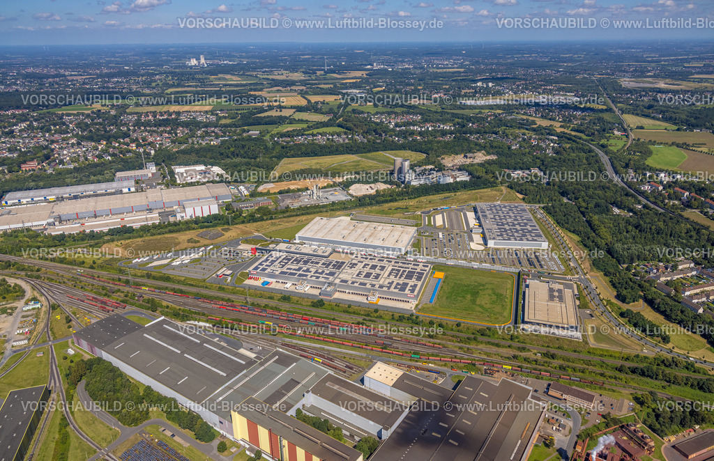 Dortmund240800599 | Luftbild, Westfalenhütte Gewerbegebiet, Hoesch Areal, Logistik Zentrum, Blick auf Dortmund, Borsigplatz, Dortmund, Ruhrgebiet, Nordrhein-Westfalen, Deutschland