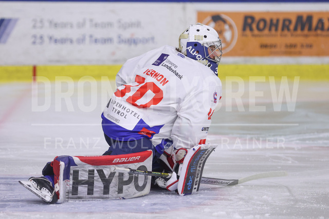 ICE Hockey League: Moser Medical Graz 99ers vs HC TIWAG Innsbruck – Die Haie | Graz, Austria,31.Jan.26 - ICE HOCKEY - ICE Hockey League, Graz 99ers vs HC Innsbruck. The image shows Matt Vernon (Innsbruck).