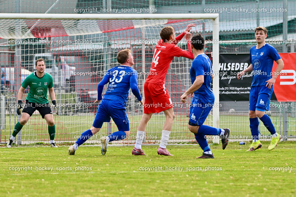 KAC 1909 vs. Union Matrei | #1 Julian Weiskopf Union Matrei, #33 Alexander Wibmer Union Matrei, #14 Maximilian Leipold KAC 1909, #6 Jonas Wibmer Union Matrei, #27 Hannes Wibmer Union Matrei, KAC 1909 vs. Union Matrei, KAC 1909 vs. Union Matrei am 21.03.2026 in Klagenfurt (Sportplatz KAC), Austria, (Photo by Bernd Stefan)