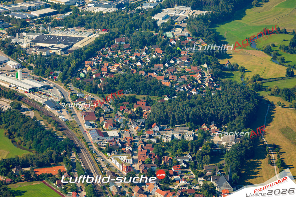 Das Luftbild zeigt : Petersgmünd Georgensgmünd - Die Luftaufnahme wurde 2024 vom UL-Flugzeug aus erstellt ( keine Drohne ) - Hochauflösende Luftaufnahme - Für grossformatige Ausdrucke geeignet. Die Geschenkidee !Mit Lizenz und Bildrechte bestellbar