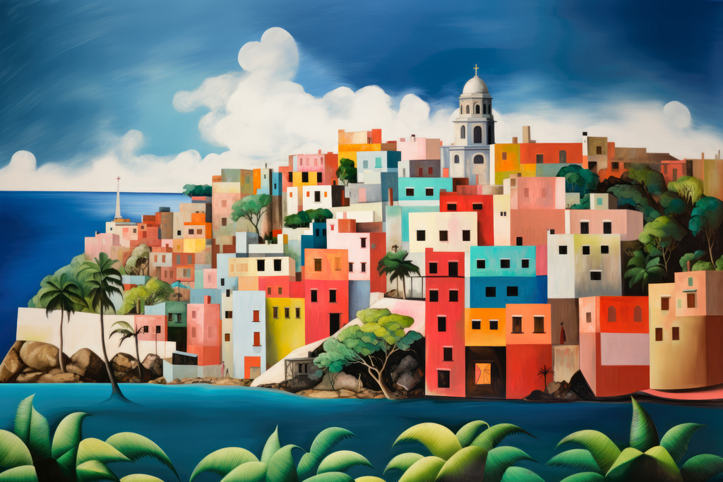 2307135 - Havanna | Digitales Gemälde von Havanna, das an den Stil von August Macke erinnert.