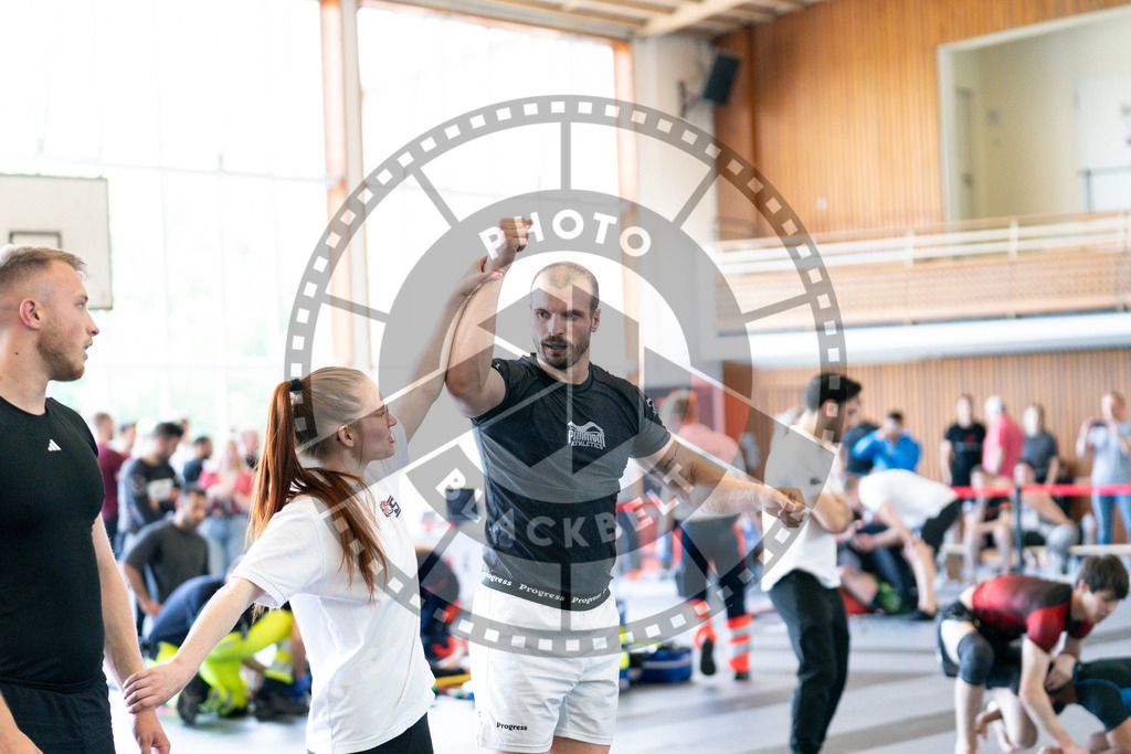 20240608PBB03304 | Fighters compete during the ILLCS VII summer edition luta livre competition in Hannover, Germany, on June 8, 2024.