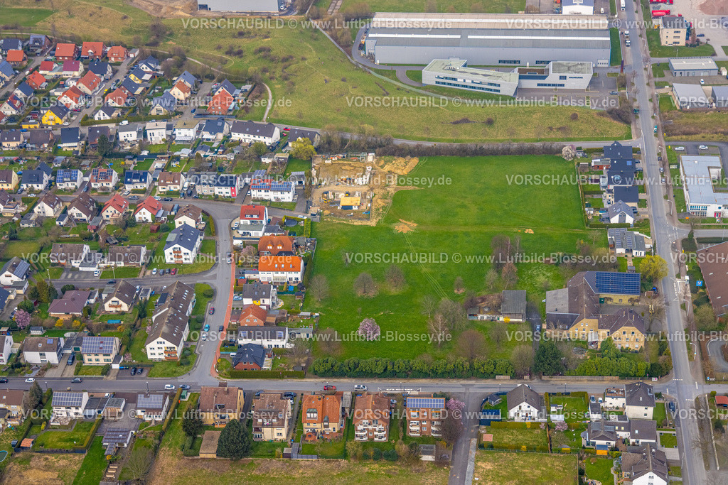 Werl240308259 | Luftbild, Wohngebiet mit Baugebiet Langenwiedenweg Ecke Hallenser Straße, Werl, Nordrhein-Westfalen, Deutschland