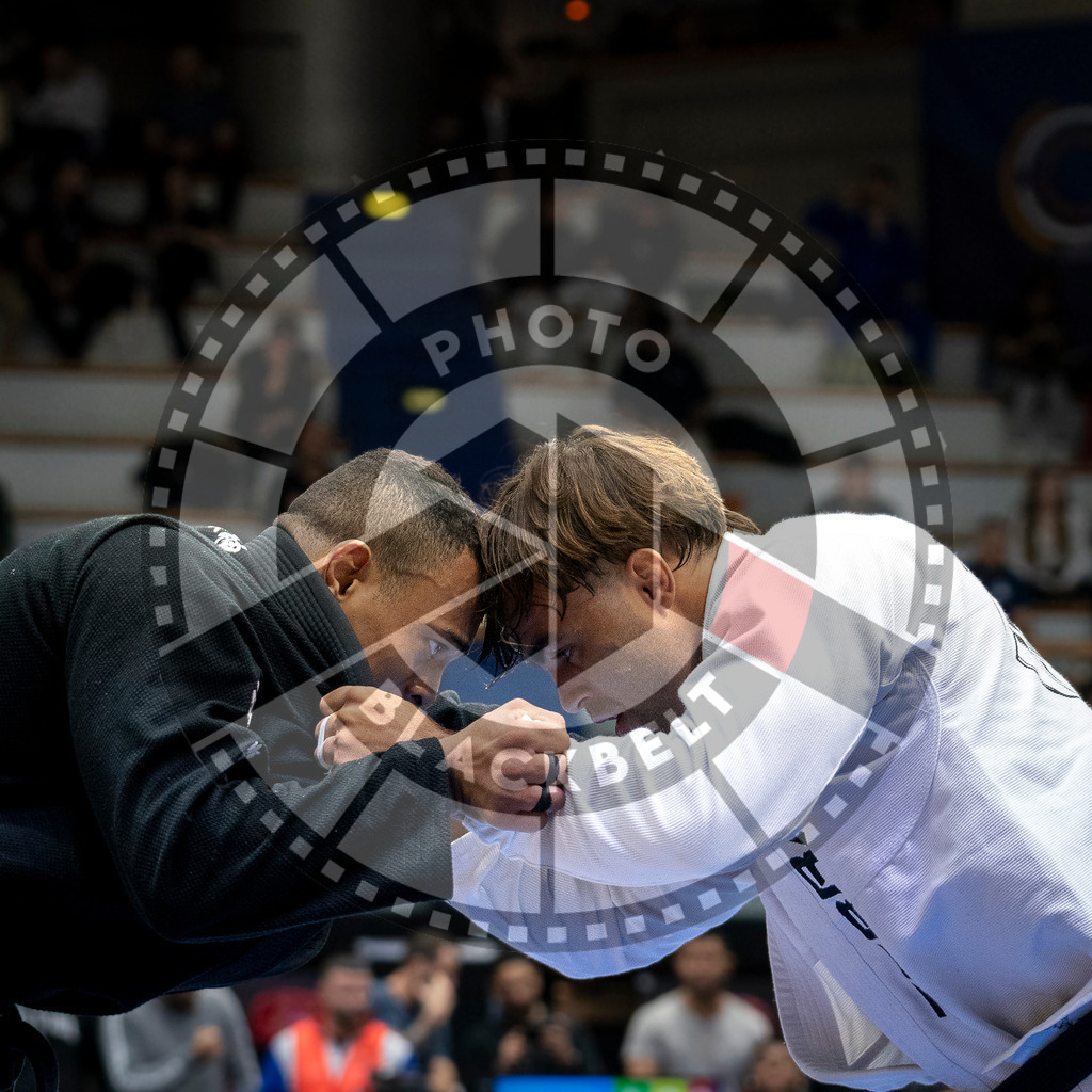 20240126PBB0467 | Fighters compete during the Brazilian Jiu-Jitsu European Championship of the IBJJF in Paris, France, on January 26, 2024.