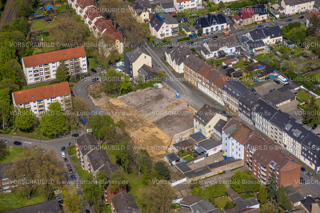 Herne230403428West | Luftbild, Baustelle und Wohnsiedlung Am Berg, Wanne, Herne, Ruhrgebiet, Nordrhein-Westfalen, Deutschland