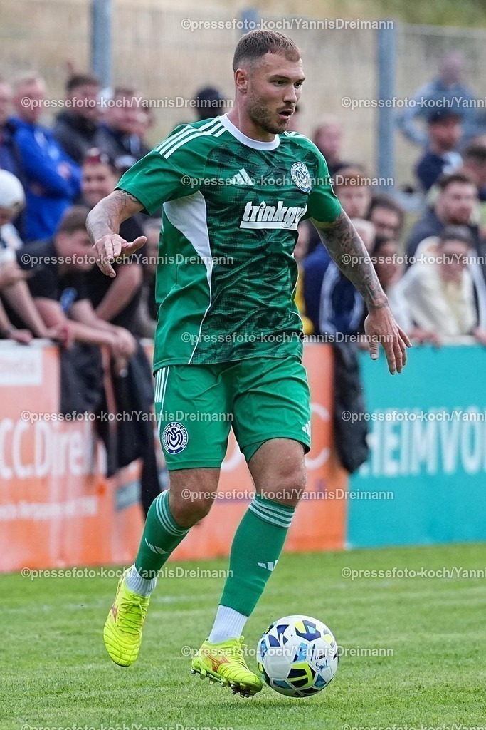 xYDR16072501092 | 16.07.2025, xydrx, Fußball, VFB Homberg - MSV Duisburg, Testspiel, PCC-Stadion: Maximilian Dittgen (MSV Duisburg #11)