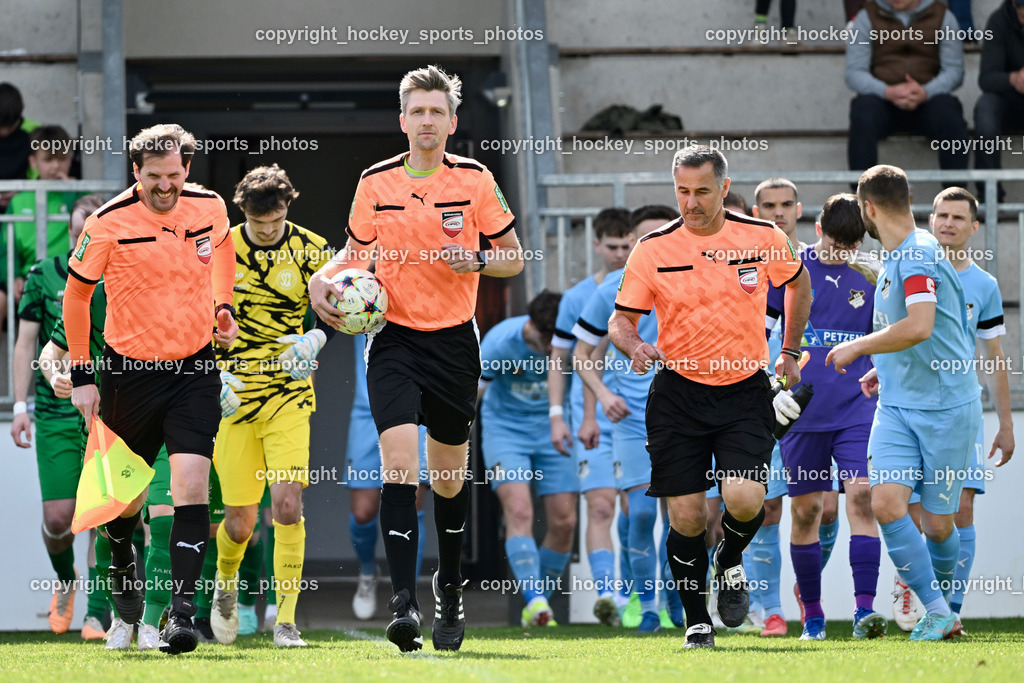SC Landskron vs. SVG Bleiburg | Björn Michael Wilhelmer-Zitter Referee, Martin Begusch Referee, Hasan Muharemovic Referee, SC Landskron vs. SVG Bleiburg, SC Landskron vs. SVG Bleiburg am 28.04.2024 in Villach (Sportzentrum Landskron), Austria, (Photo by Bernd Stefan)