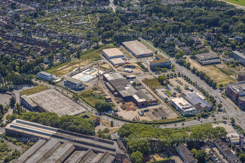 Dinslaken240803202 | Luftbild, Gewerbegebiet Hans-Böckler-Straße, Dinslaken, Ruhrgebiet, Nordrhein-Westfalen, Deutschland