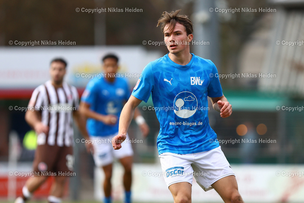 NH_FCStPauliU23_BWLohne_RegionalligaNord_01032026 | #25 Niklas Tepe (Blau-Weiß Lohne)Fußball I Herren I Regionalliga Nord I Saison 2025-2026 I 24. Spieltag I FC St. Pauli U23 - Blau-Weiß Lohne I 01.03.2026 I Edmund-Plambeck-Stadion