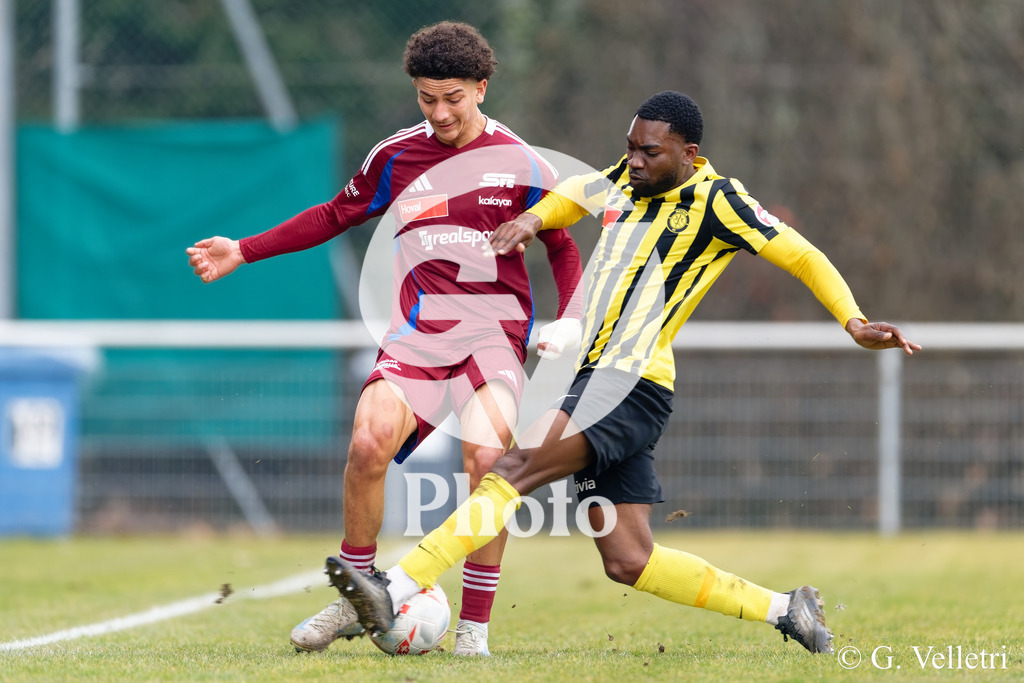 1ere Ligue Classic - Meyrin FC v Servette FC M-21 | during the 1ere Ligue Classic game between Meyrin FC and Servette FC M-21 at Stade des Arberes in Meyrin, Switzerland