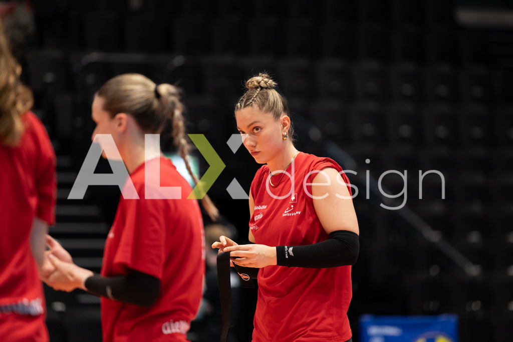 Georgia v Switzerland - CEV European League Women | KRIENS, SWITZERLAND - JUNE 12: LEANA ZUVIC of Switzerland before the CEV European League match between Georgia and Switzerland at Pilatus Arena on June 12, 2026 in Kriens, Switzerland. - Realisiert mit Pictrs.com