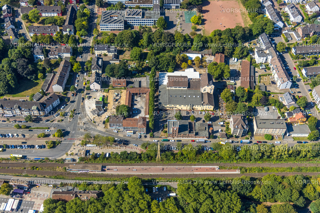 Essen220806744 | Luftbild, Haltestelle Bahnhof Borbeck-Mitte, Essen, Ruhrgebiet, Nordrhein-Westfalen, Deutschland