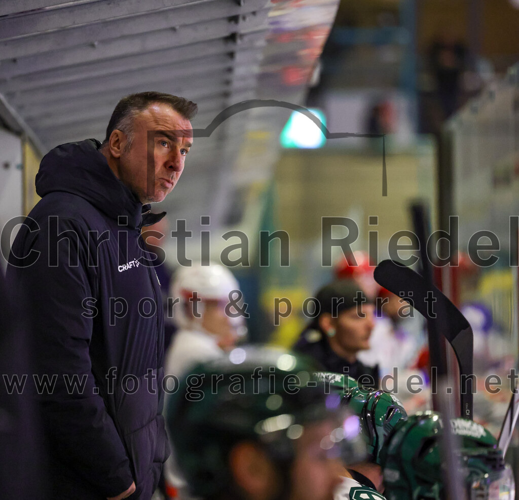 2026-02-15_060_TSV_Erding_gegen_EC_Peiting | Erding, Deutschland, 15.02.2026:Eishockey, Oberliga Süd 2025 / 2026, 47. Spieltag, TSV Erding gegen EC Peiting, Endergebnis: 4:5Teamchef Thomas Daffner (Erding Gladiators)Foto: Christian Riedel / fotografie-riedel.net