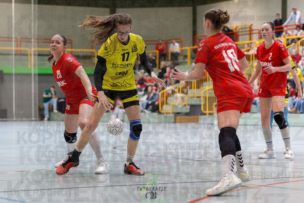 Hessenmeisterschaft wJC - Finale; HSG Kleenheim - HSG Weiterstadt/ Braunsh.Worf. | Hessenmeisterschaft wJC - Finale; HSG Kleenheim - HSG Weiterstadt/ Braunsh.Worf. am 22.03.2025 in Biedenkopf (Sporthalle Lahntalschule)Photo © 2025 - Jörg Heinrich - Realisiert mit Pictrs.com