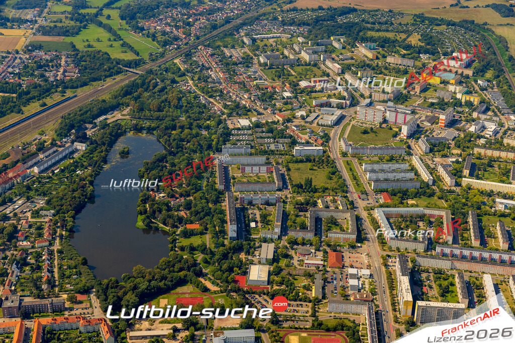 See Wohnung Stendal Bild- Das Luftbild wurde 2025 vom UL-Flugzeug heraus erstellt ( keine Drohne bzw. Drohnenaufnahme ) - Hochauflösende Luftaufnahme -Nicht vergleichbar mit Google Maps oder Satelittenbilder- Die Geschenkidee !Mit Lizenz und Bildrechte bestellbar - CC