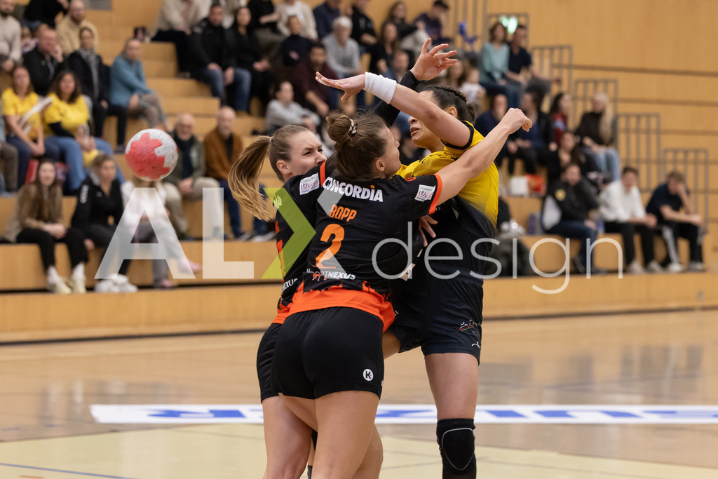Handball I Frauen I Saison 2025-2026 I Handball Swiss Premium League 1 | Women I Round 5 I  Yellow Winterthur - GC Amicitia Zürich I 15.03.2026 | 7 Stephania Oliveira De Almeida (ES) (Yellow Winterthur) – Rückraum rechts - Realisiert mit Pictrs.com